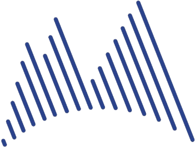 the logo for the company, with blue lines at The Westmount at Three Fountains